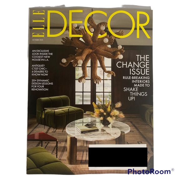ELLE Decor Magazine  October 2022 The Change Issue Coolest House In LA Antique - Picture 1 of 3